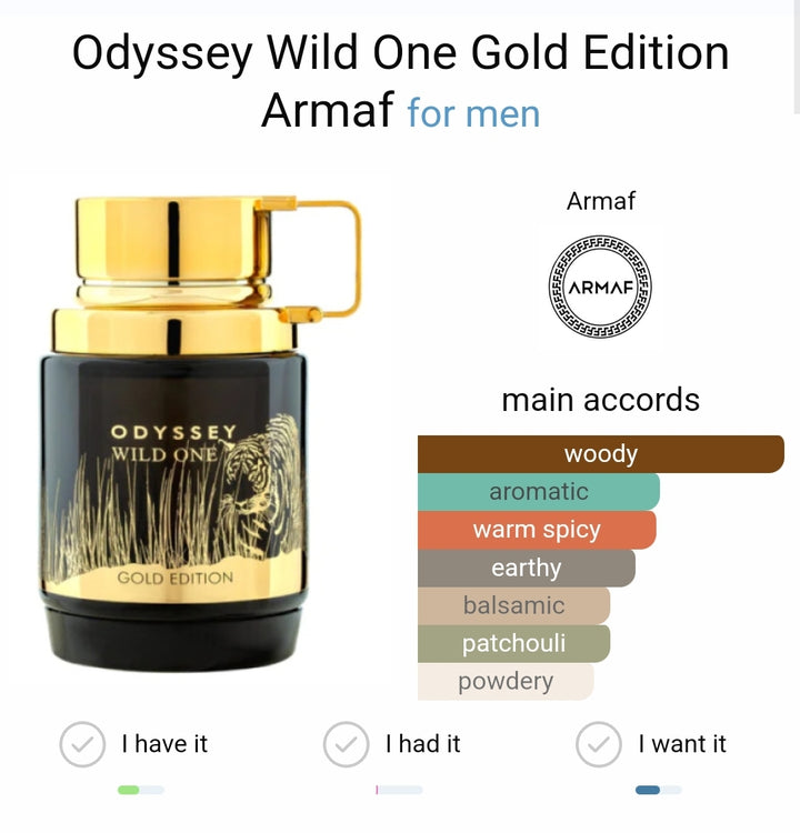 Odyssey Wild One Gold Edition Armaf 100ml