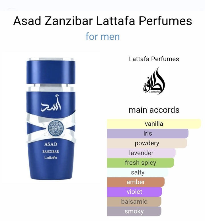 Asad Zanzibar Lattafa Perfumes 100ml