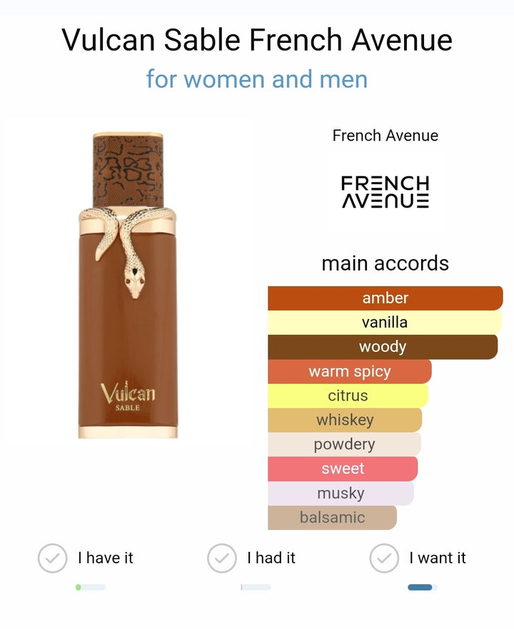 Vulcan Sable French Avenue edp 100ml